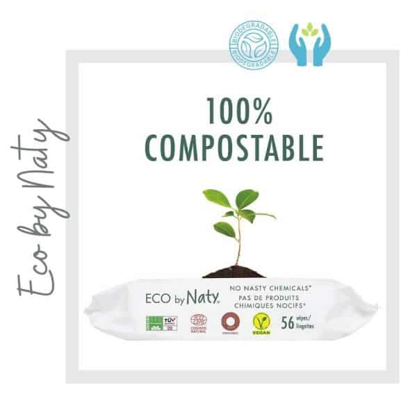 Toallitas sin Fragancia para bebé compostables